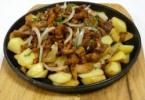 Prženi krumpir s gljivama - recept